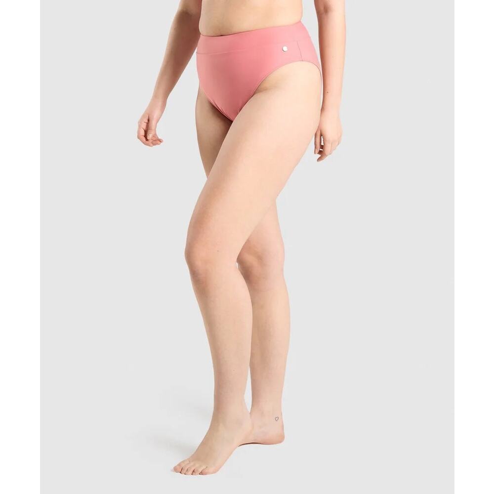Gymshark High Rise Bikini Bottoms in Light Pink Size Small‎ Pink Swimsuit Beachy